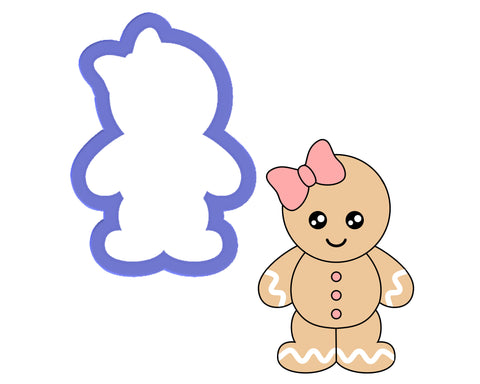 Chubby Gingerbread Girl Cookie Cutter