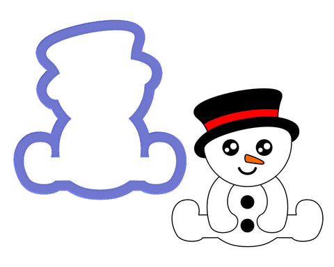 Snowman Sitting Cookie Cutter