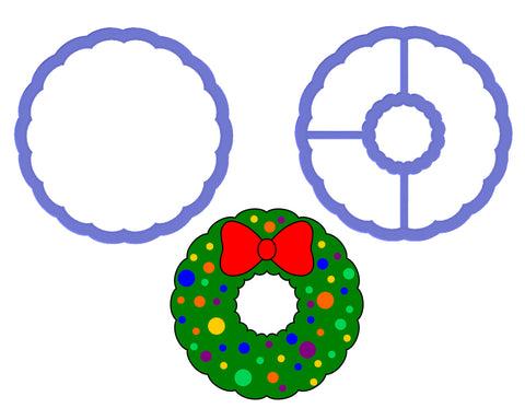 Wreath - Scalloped Circle Cookie Cutter