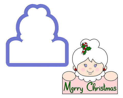 Mrs Claus Plaque Cookie Cutter