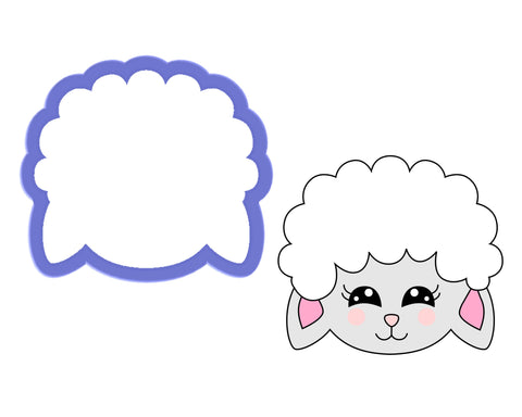 Sheep Face #2 Cookie Cutter