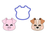 Dog Face #2 - Pig Face #3 Cookie Cutter