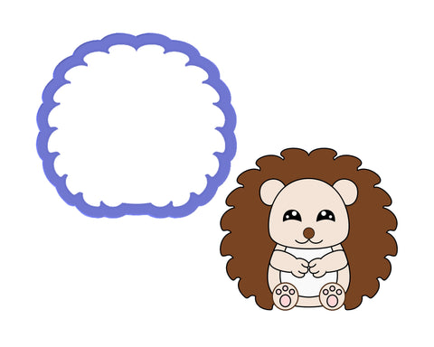 Woodland Hedgehog - Porcupine Sitting Cookie Cutter