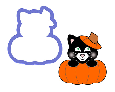 Cat in Pumpkin Cookie Cutter