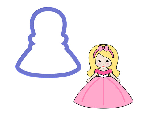 Princess #1 - Girl with Long Hair Cookie Cutter