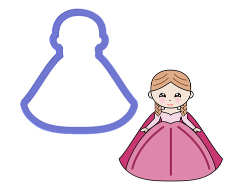 Princess #4 - Girl with Braids Cookie Cutter