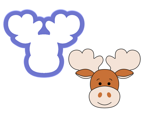 Moose Face - Reindeer Face Cookie Cutter