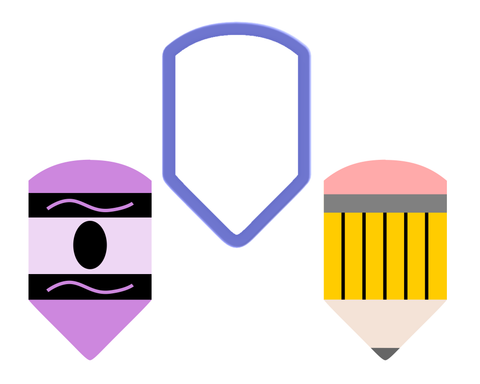 Pencil - Crayon - Cookie Cutter