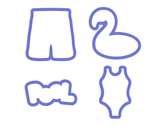 Pool Cookie Cutter Set