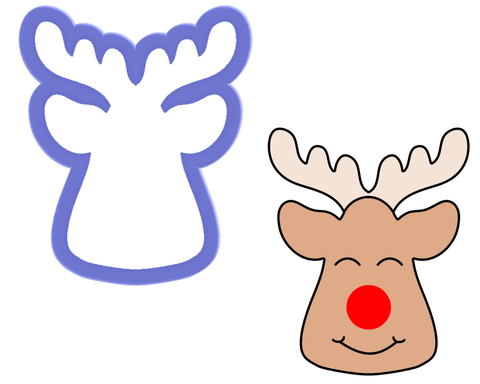 Reindeer - Deer Face Cookie Cutter