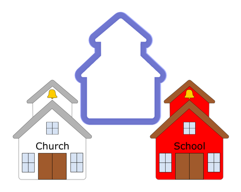 School House - Church - Building Cookie Cutter